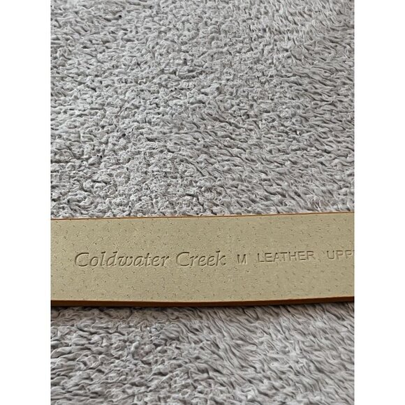 COLDWATER CREEK Women's Wide Gold Buckle Vivid Leather Belt Burnt Gold - Picture 9 of 11